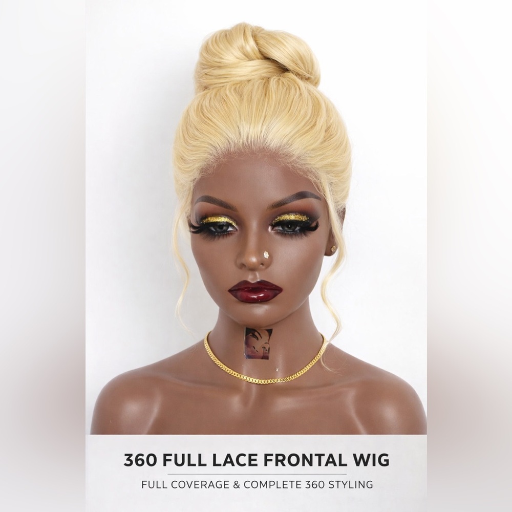Blonde 360 Full Lace Human Hair Wig | Natural Hairline